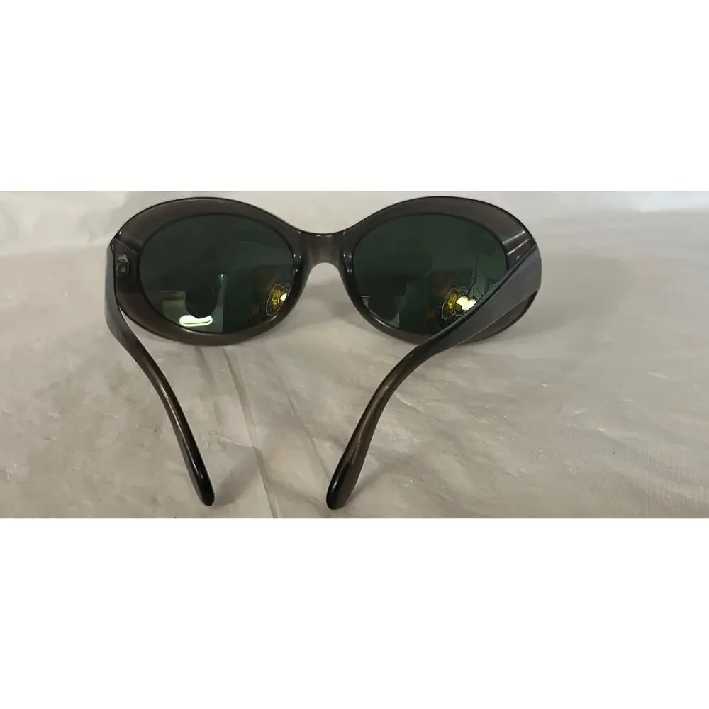 Vintage Giorgio Armani Oval Sunglasses Smoke Gray Italy GA Logo 54-20 140 Women